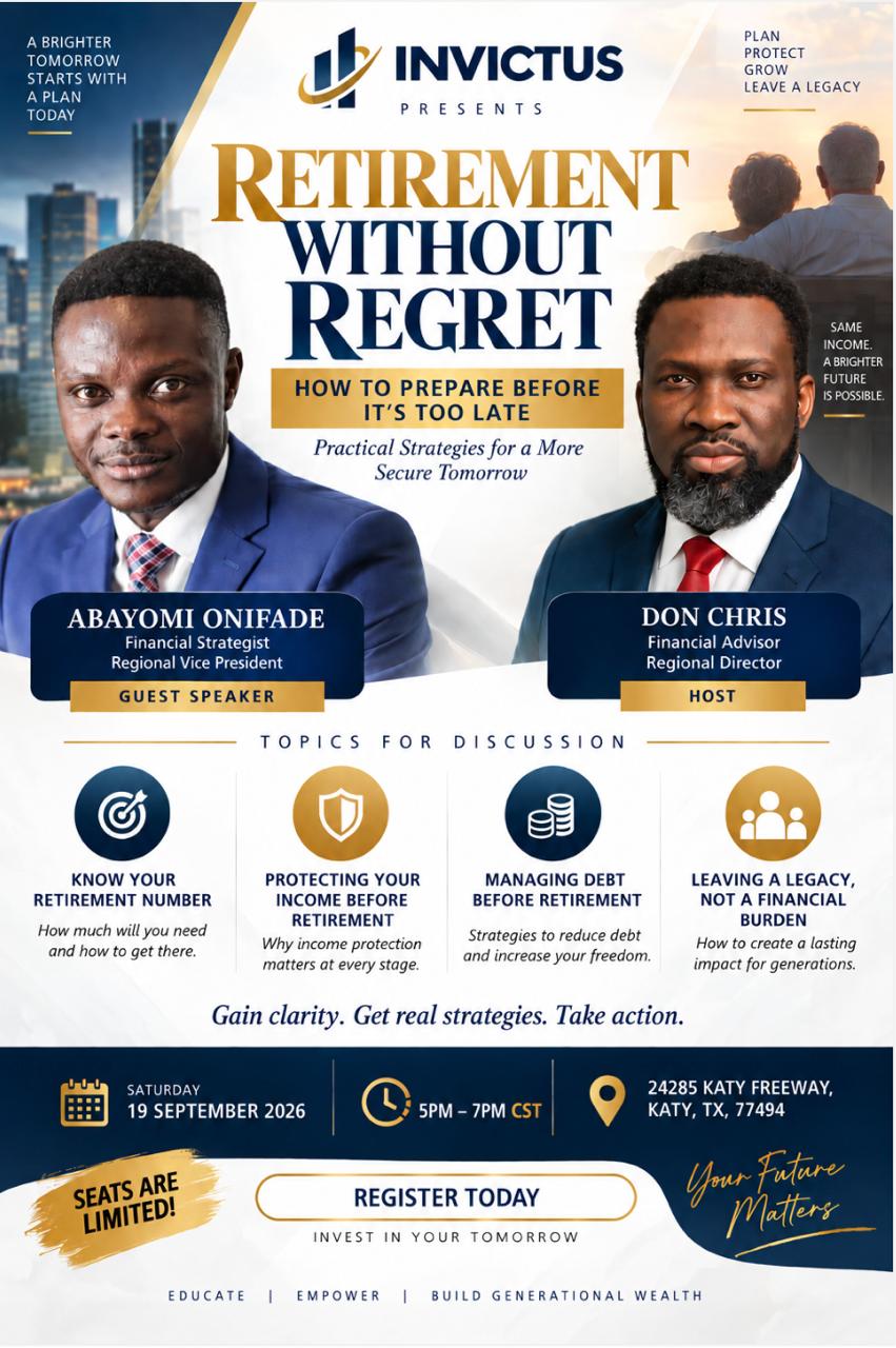 Retirement Without Regret seminar poster